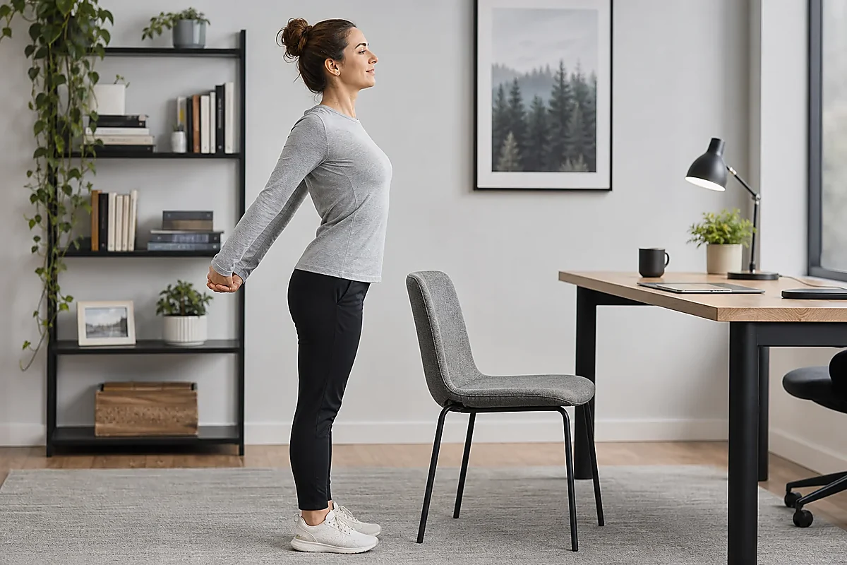 desk posture pain and neck and shoulder tension mobility exercise for posture support (chiropractor for posture / poor posture treatment)